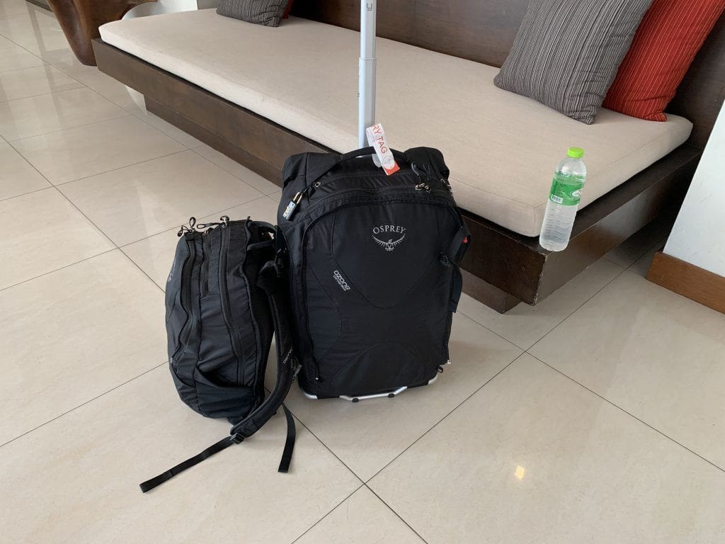 osprey bag packed