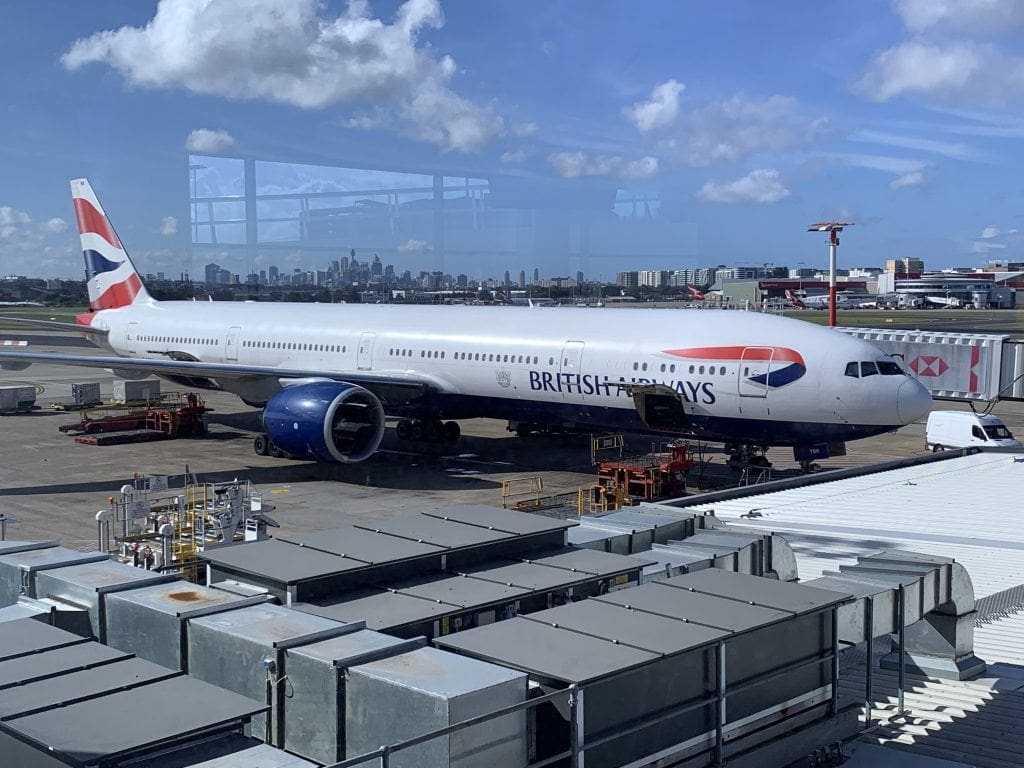 British Airways Sydney to Singapore