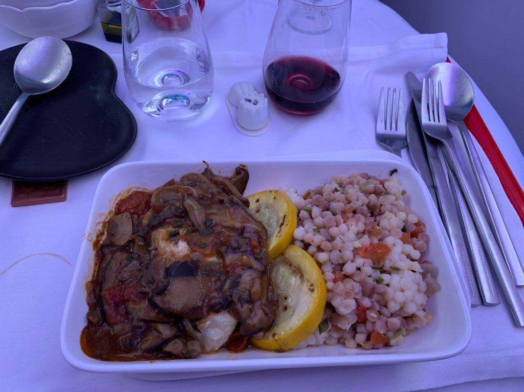 Hong Kong Airlines Business Class Meal