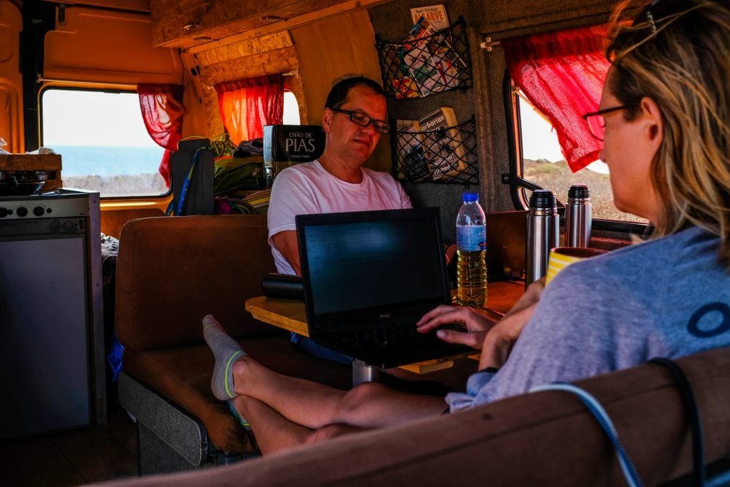 Remote working during Campervan Caravan Retreat
