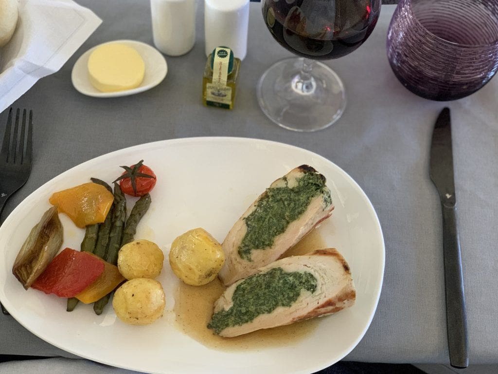 Air Italy Business Class Meal