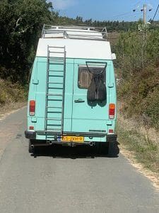 campervan with camping shower