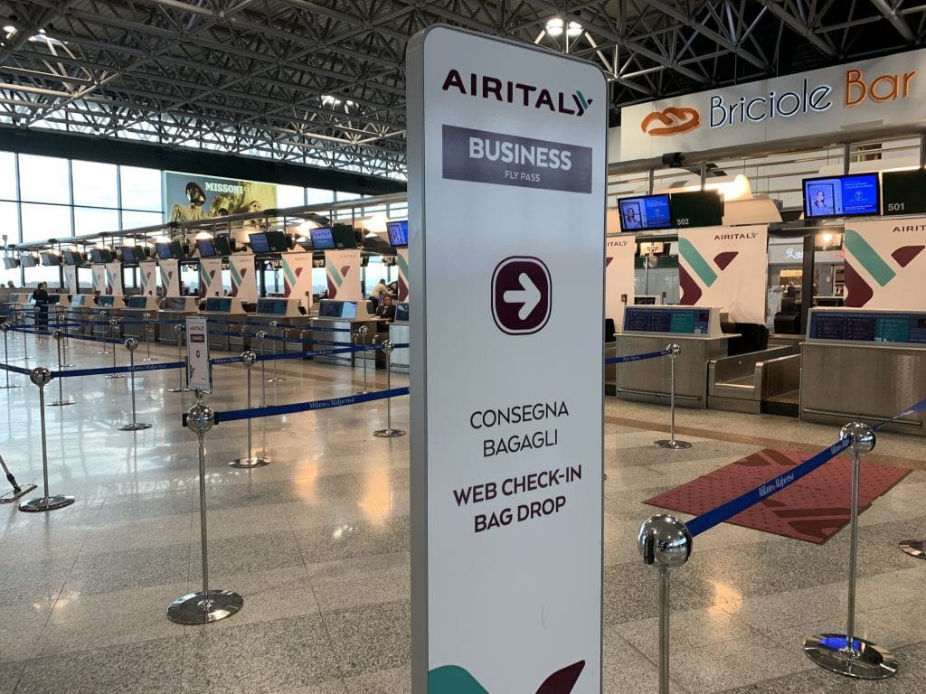 Milan Malpensa Airport Terminal 1 Air Italy Check In