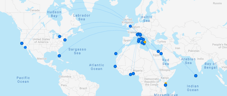 Air Italy Route Map