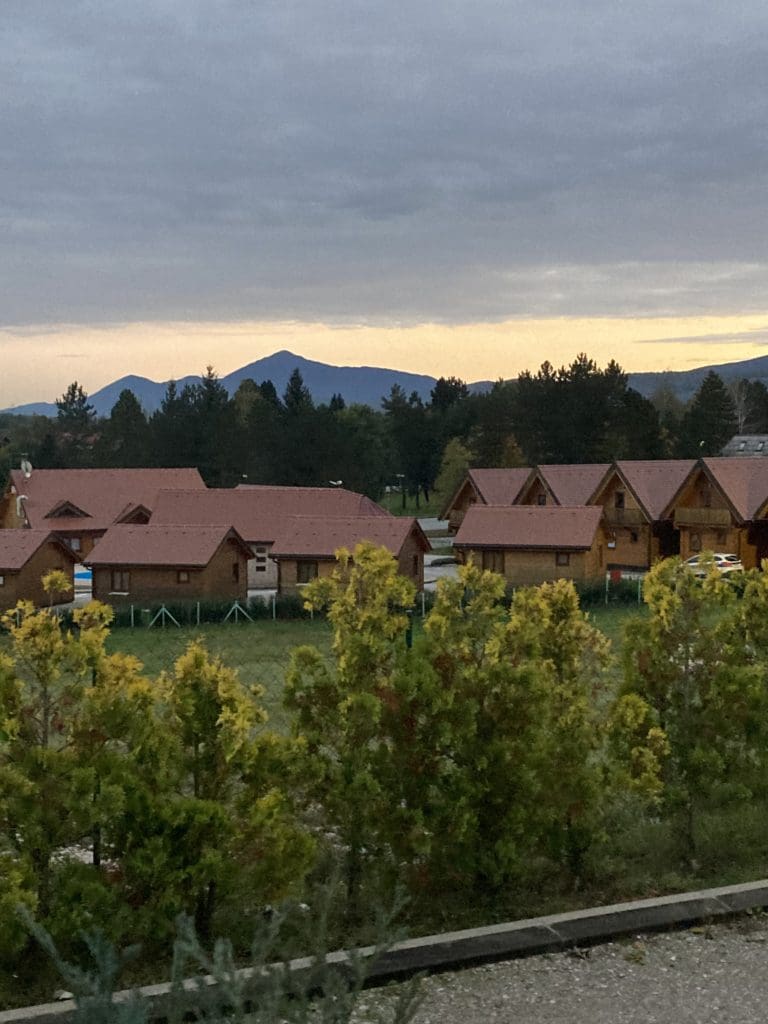 Views from the mobile home at Plitvice Holiday Resort