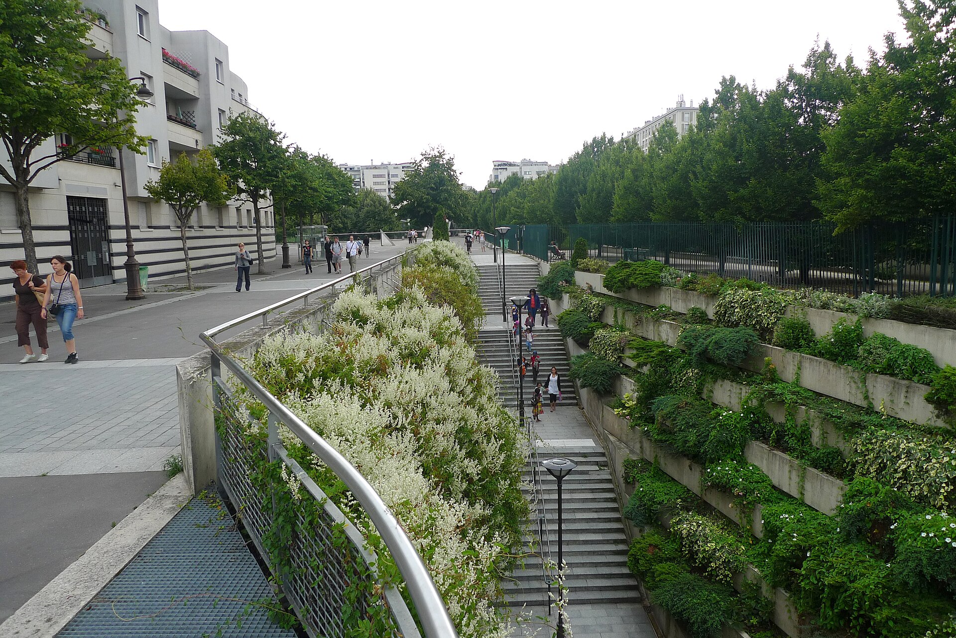 30 Free Things to Do in Paris 12 The planted walkway of the Coulee verte Rene-Dumont running above street level in eastern Paris