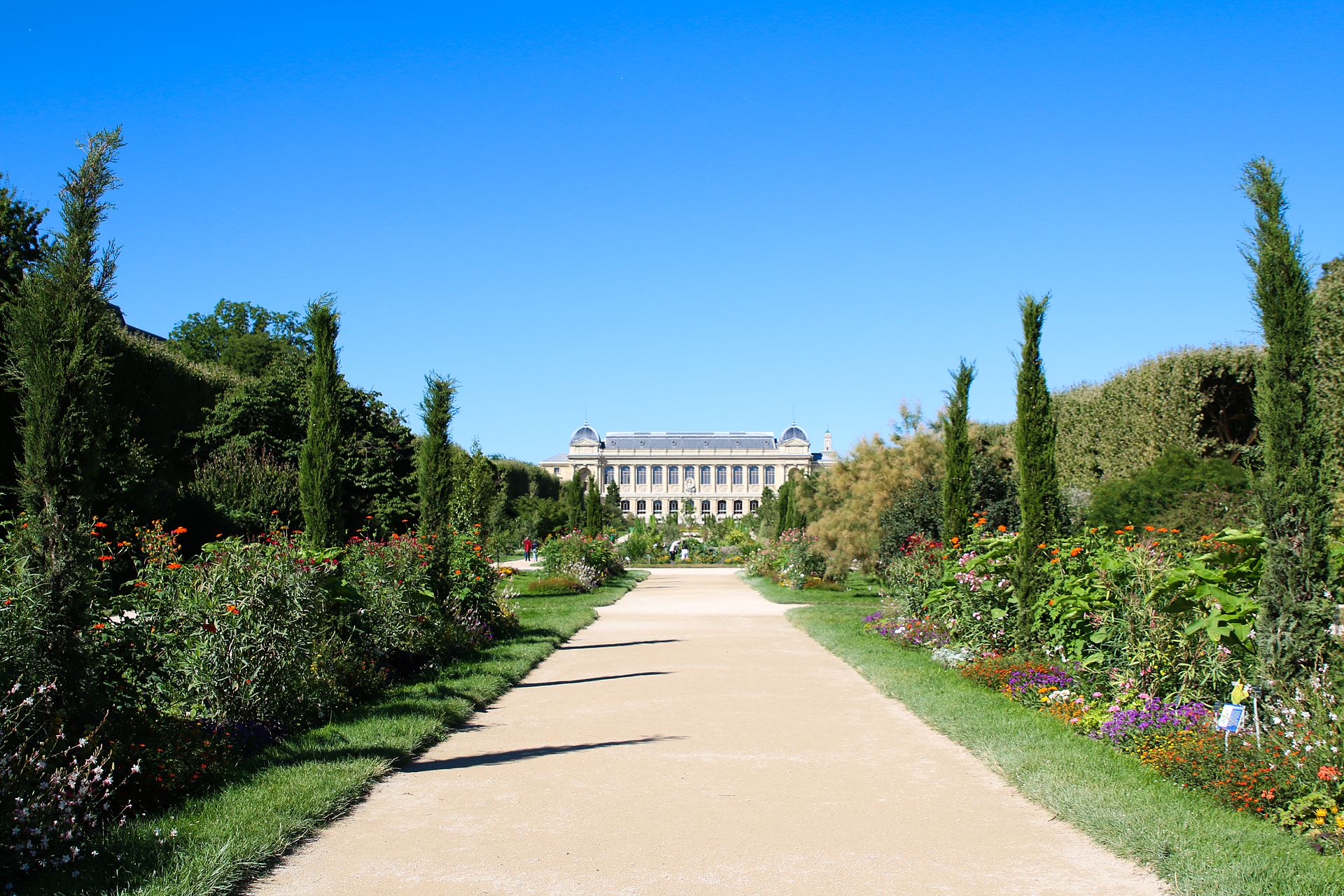 30 Free Things to Do in Paris 13 The central allee of the Jardin des Plantes in Paris looking toward the natural history gallery