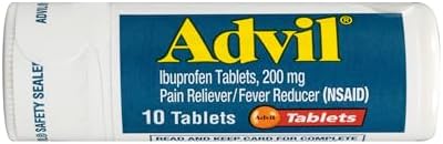 Advil ibuprofen 200mg ten count travel vial