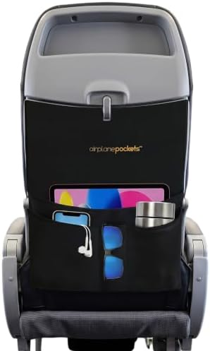 Airplane Pockets tray table cover with storage pockets
