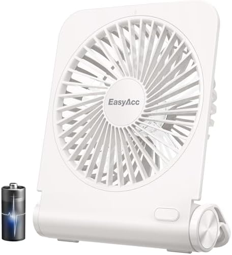 Slim rechargeable EasyAcc travel desk fan