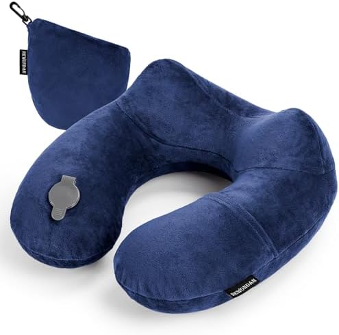 Rewondah inflatable travel neck pillow