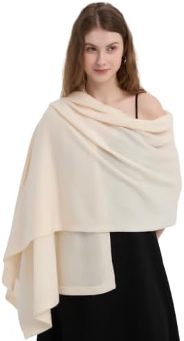 Lisa's Travel Product Picks 12 ACUSHLA cashmere wool blend shawl wrap in beige