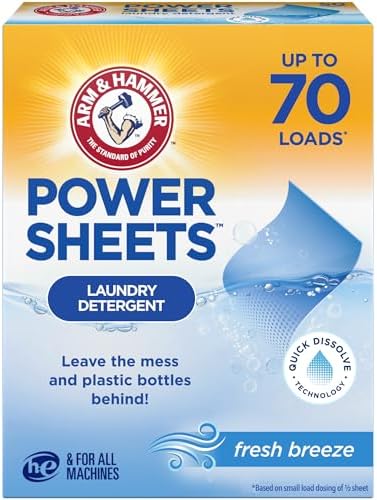 Travel Laundry Kit 2 Arm and Hammer Power Sheets laundry detergent