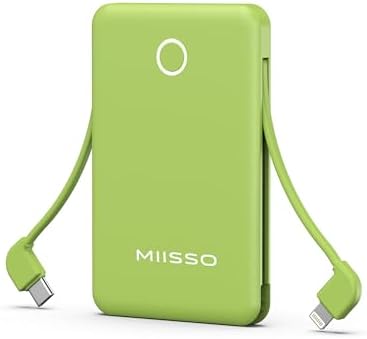 Slim green card sized miisso power bank