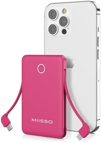 Slim plum card sized miisso power bank