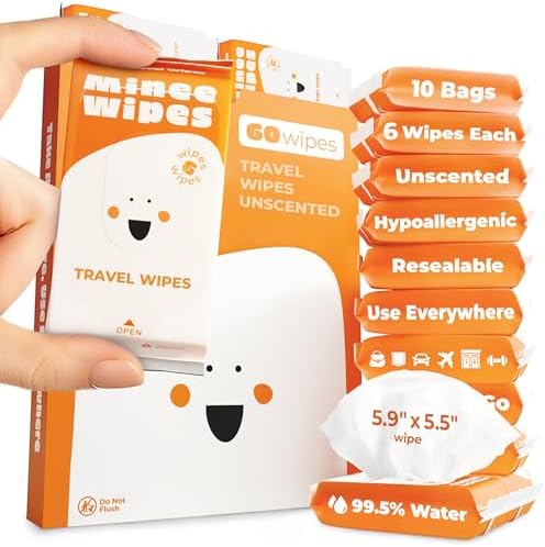 Travel Toiletries Lisa Recommends 15 Minee Impossibly Compact travel wipes, ten credit card size packs