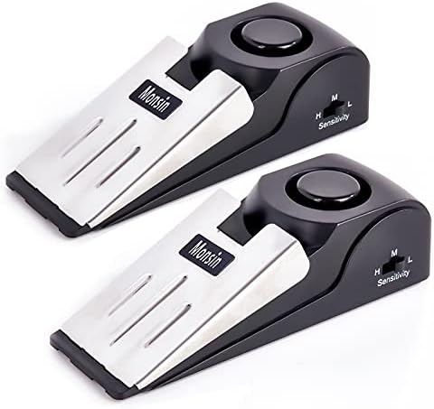 Travel Safety Essentials 6 Monsin door stop wedge with alarm