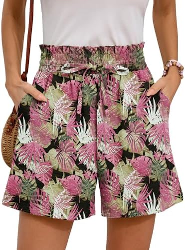 Summer Travel Clothing Essentials for Women 16 Moodclo high waist wide leg drawstring shorts