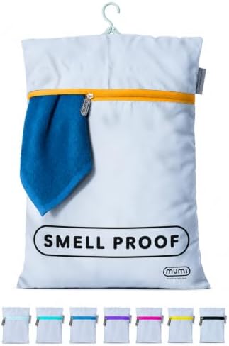 MUMI smell proof travel laundry bag with folding hanger