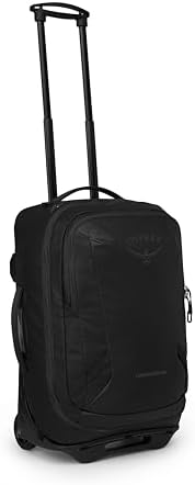 Black Osprey Transporter wheeled carry on duffel