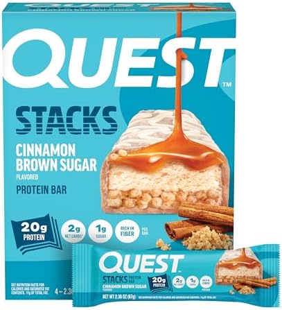 Quest Stacks cinnamon brown sugar protein bars