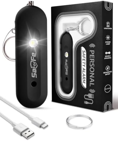 Travel Safety Essentials 2 Saforife rechargeable personal safety alarm