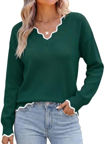 Samring loose knit V neck pullover sweater