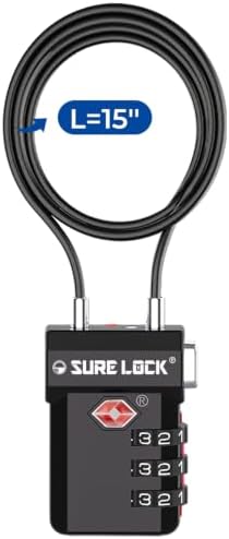 Travel Safety Essentials 10 SURE LOCK three digit TSA approved luggage locks