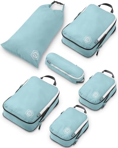 Lisa's Travel Product Picks 9 TRIPPED Travel Gear ultralight compression packing cubes, six pack