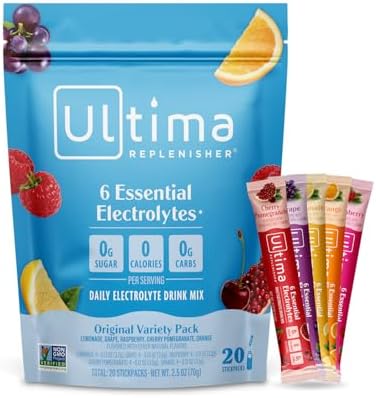 Lisa's Flight Comfort Kit 30 Ultima Replenisher electrolyte stickpacks, variety pack