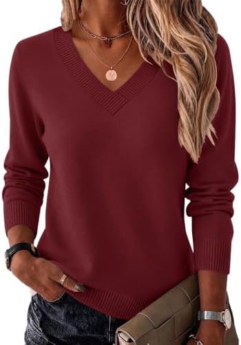 Zeagoo lightweight V neck pullover sweater